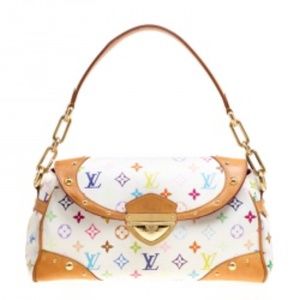 LV White Multicolor Monogram Canvas Beverly Bag